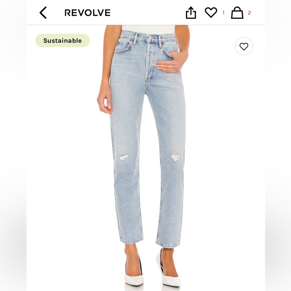 NWT Agolde 90s Pinch Waist Denim - Flashback